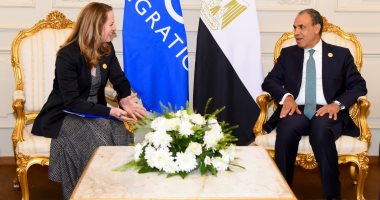 وزير الخارجية يلتقي المديرة العامة للمنظمة الدولية للهجرة