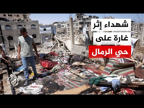 شهداء إثر غارة على خيام للنازحين في مدينة غزة