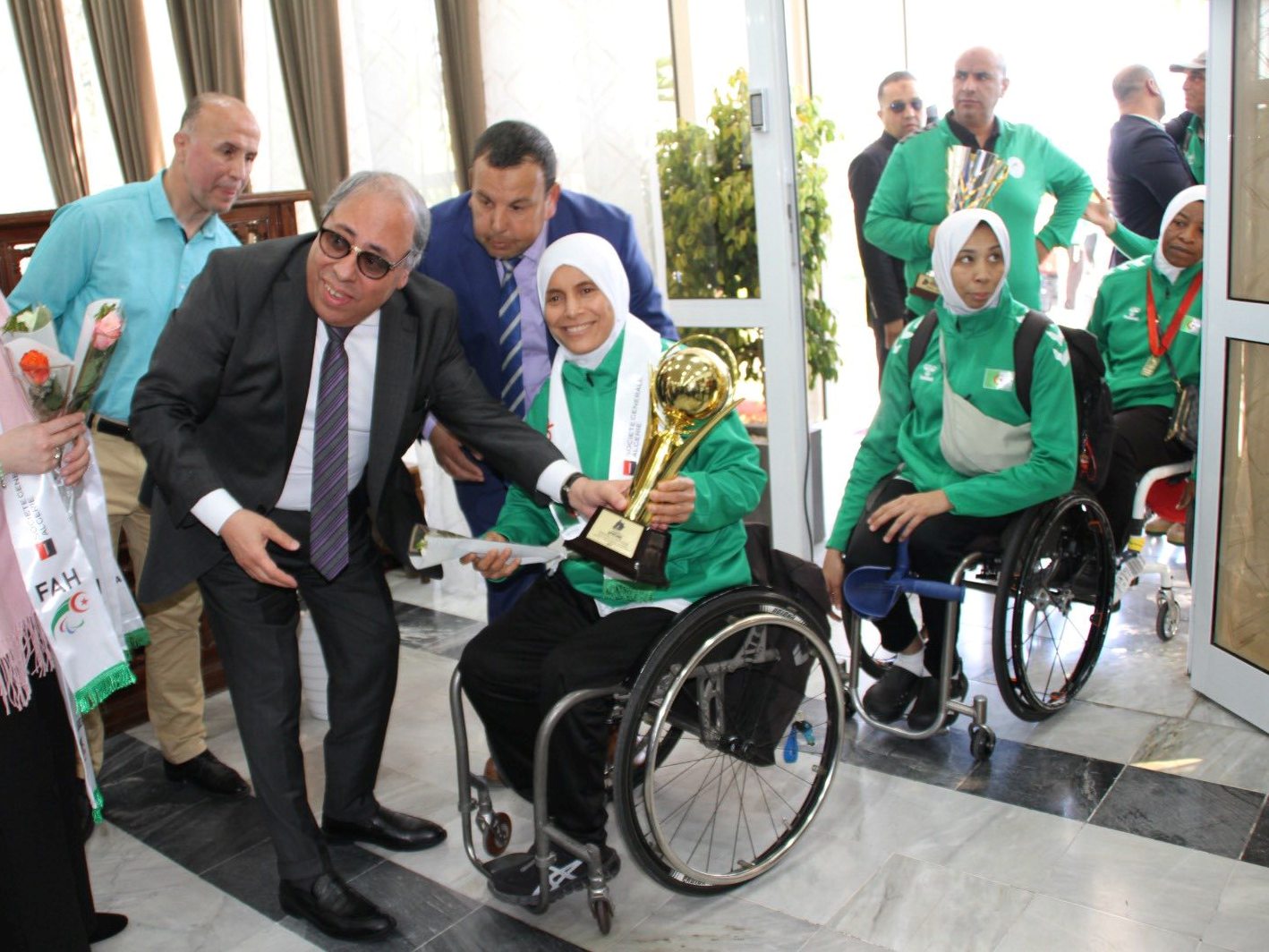 لاعبات المنتخب الوطني لكرة السلة على الكراسي يتوجهن بالشكر إلى رئيس الجمهورية لدعمه الكبير والمطلق لرياضة ذوي الهمم