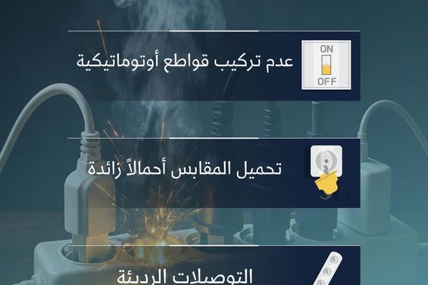 الدفاع المدني: (3) أسباب رئيسة لحرائق التماس الكهربائي