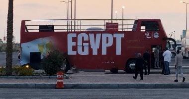 حافلة مكشوفة لاستقبال بعثة منتخب مصر فى العلمين الجديدة