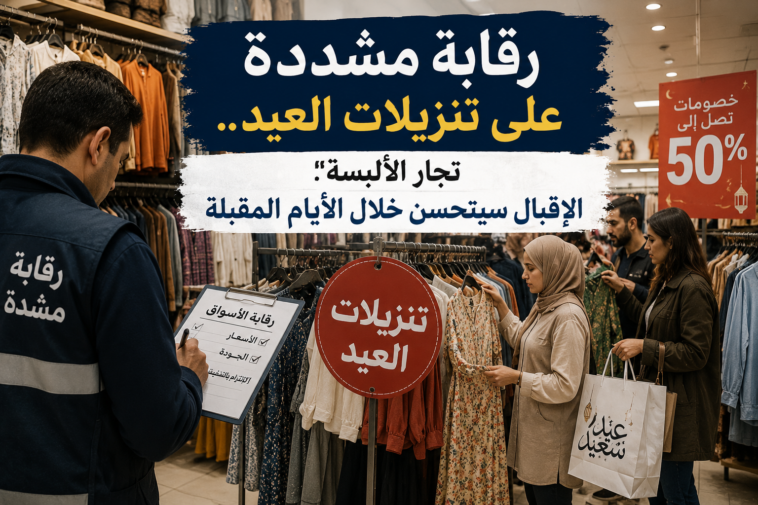جو 24 : رقابة مشددة على تنزيلات العيد.. “تجار الألبسة”: الإقبال سيتحسن خلال الأيام المقبلة