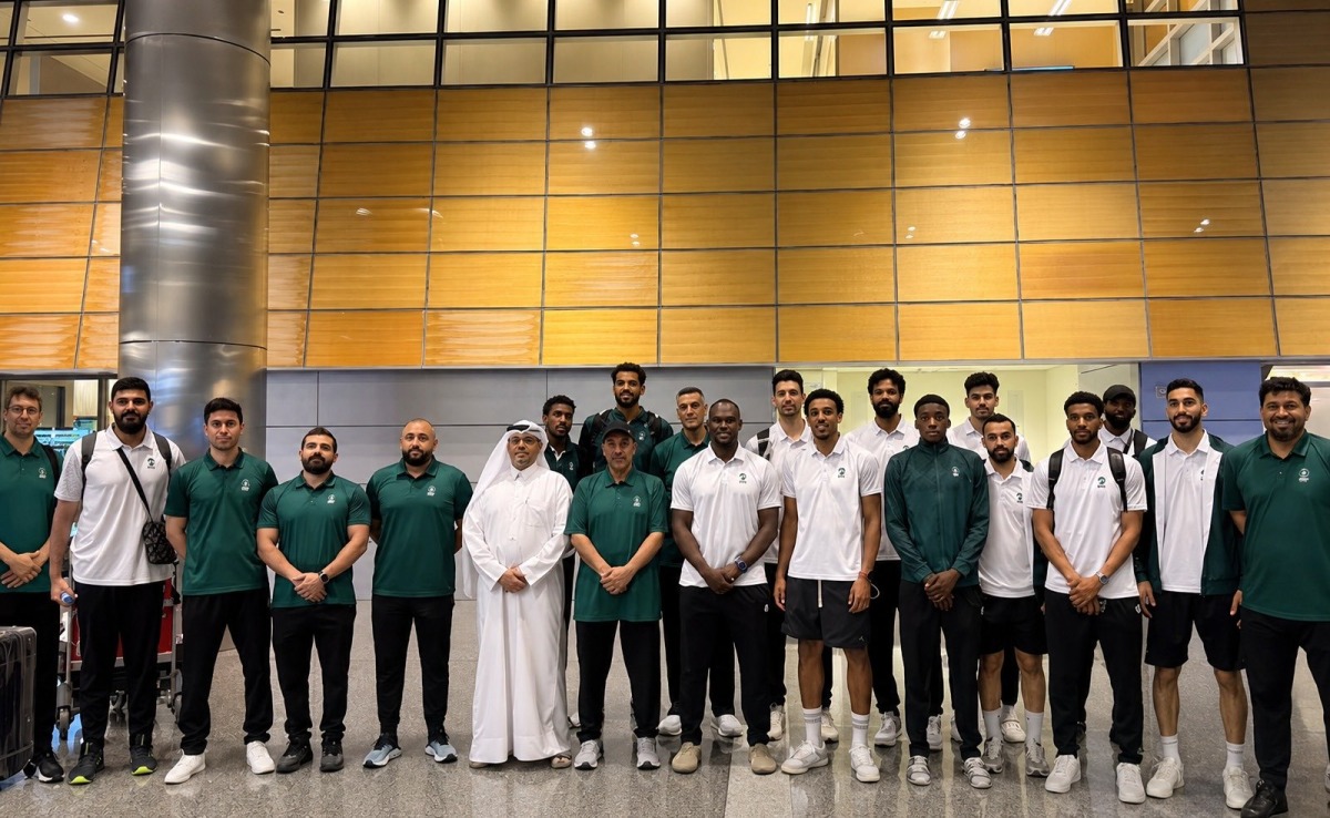 ‫ المنتخب السعودي للسلة يدشن تدريباته في الدوحة