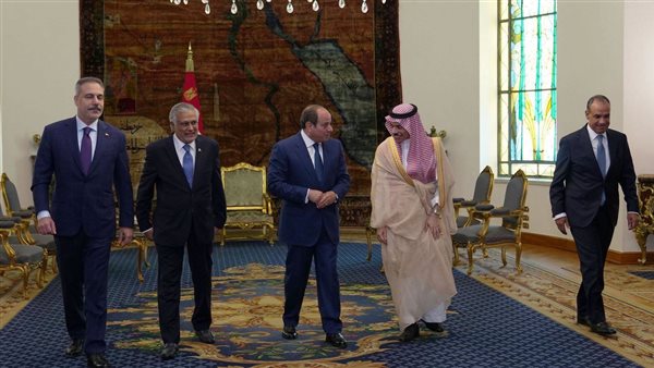 الرئيس السيسي يستقبل وزراء خارجية تركيا والسعودية وباكستان: يجب التوصل إلى حل عادل وشامل للقضية الفلسطينية