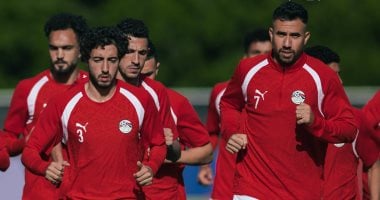 مشاهد من تدريب منتخب مصر الأخير قبل مواجهة نيوزيلندا فى كأس العالم
