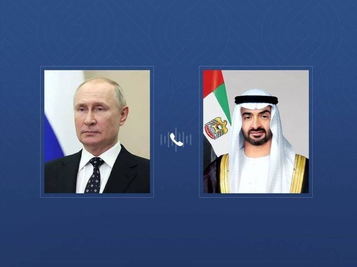 رئيس الدولة يبحث مع الرئيس الروسي هاتفياً التطورات الأمنية والعسكرية المتصاعدة في المنطقة