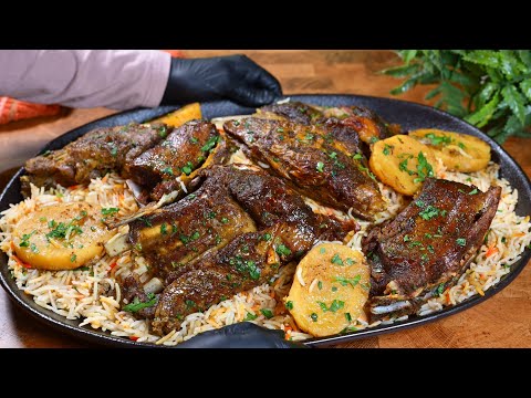 A Luxurious Feast: Melt-in-Your-Mouth Meat with Perfectly Fluffy Rice 😍