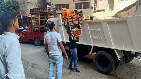 إزالة تعديات مقهى شهير بالعمرانية تسببت في تعطيل المرور