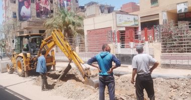إصلاح هبوط جزئي أسفل كوبري بنها بعزبة السوق والدفع بالفرق المختصة