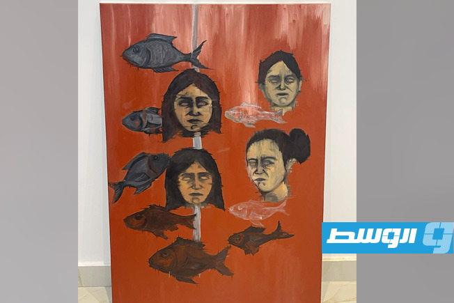 «رويدة مخلوف» في «خيوط الحكاية».. لوحتان تفضحان قيود المجتمع على المرأة
