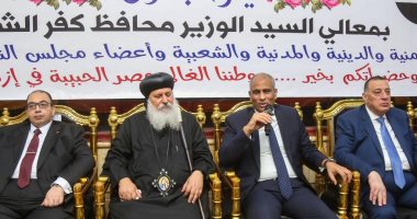 محافظ كفر الشيخ يشهد الاحتفال بعيد القيامة المجيد بكنيسة الشهيدة دميانة