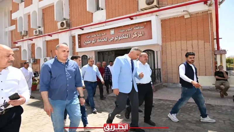 محافظ جنوب سيناء يتفقد المركز التكنولوجي وأعمال الرصف بطور سيناء
