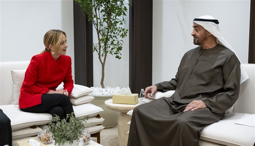 محمد بن زايد ورئيسة وزراء إيطاليا يبحثان بأبوظبي التطورات في المنطقة وتداعياتها