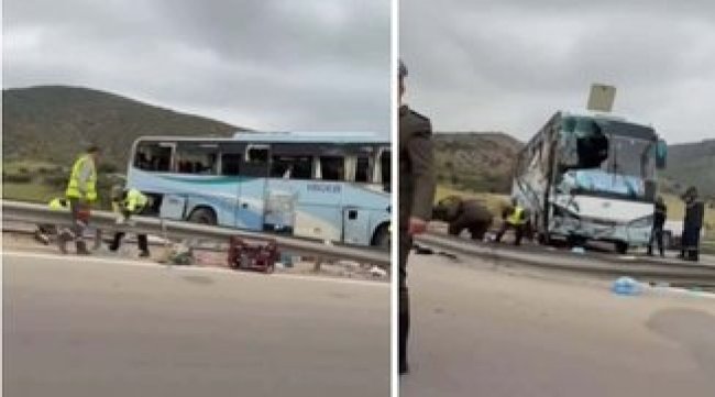 باجة : وفاة رضيع وإصابة 50 راكبًا في انقلاب حافلة سياحية