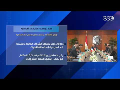 دعم توسعات الشركات الفرنسية.. وزير الاستثمار يلتقي سفير باريس في القاهرة