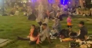 وسط المساحات الخضراء والألعاب.. بهجة المواطنين فى سفارى بارك فى العيد