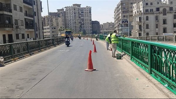 الأنصاري يوجه بالالتزام بأعلى معايير الجودة والسلامة في صيانة كوبري الجيزة المعدني