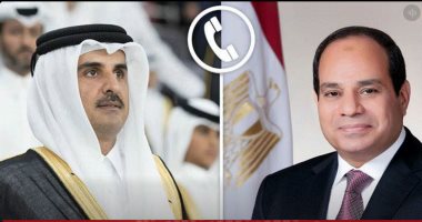 تغطية تليفزيون اليوم السابع لاتصالات الرئيس بأمير قطر وإدانة اعتداءات إيران