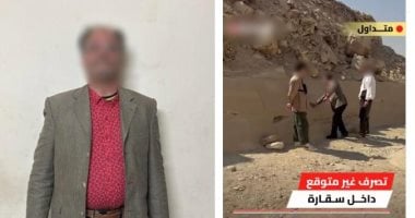 فيديو إتلاف الأثر ينتهى بالقبض على مرشد سياحي رسم على جدران أهرامات سقارة