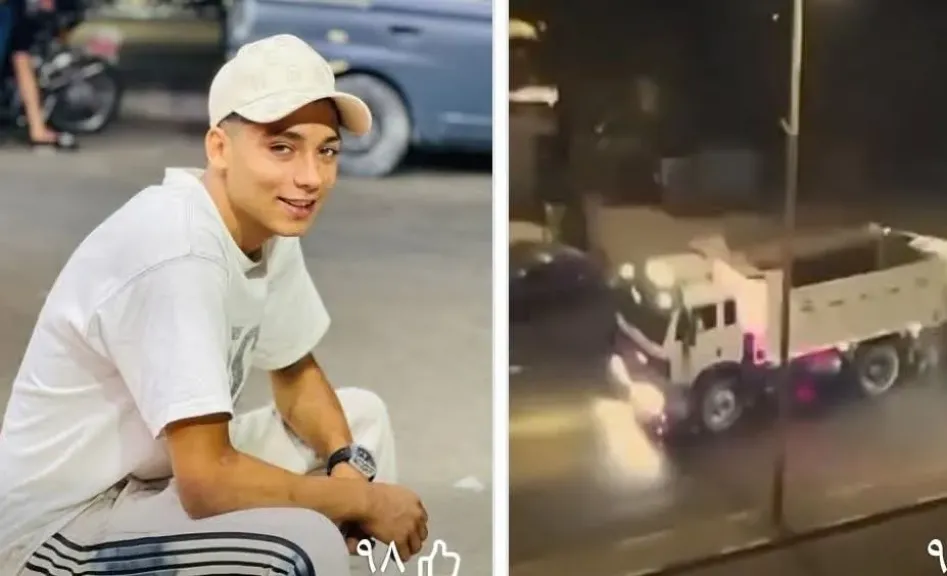 مصرع سائق دراجة نارية أسفل تريلا بعد انزلاقه بسبب بقعة زيت