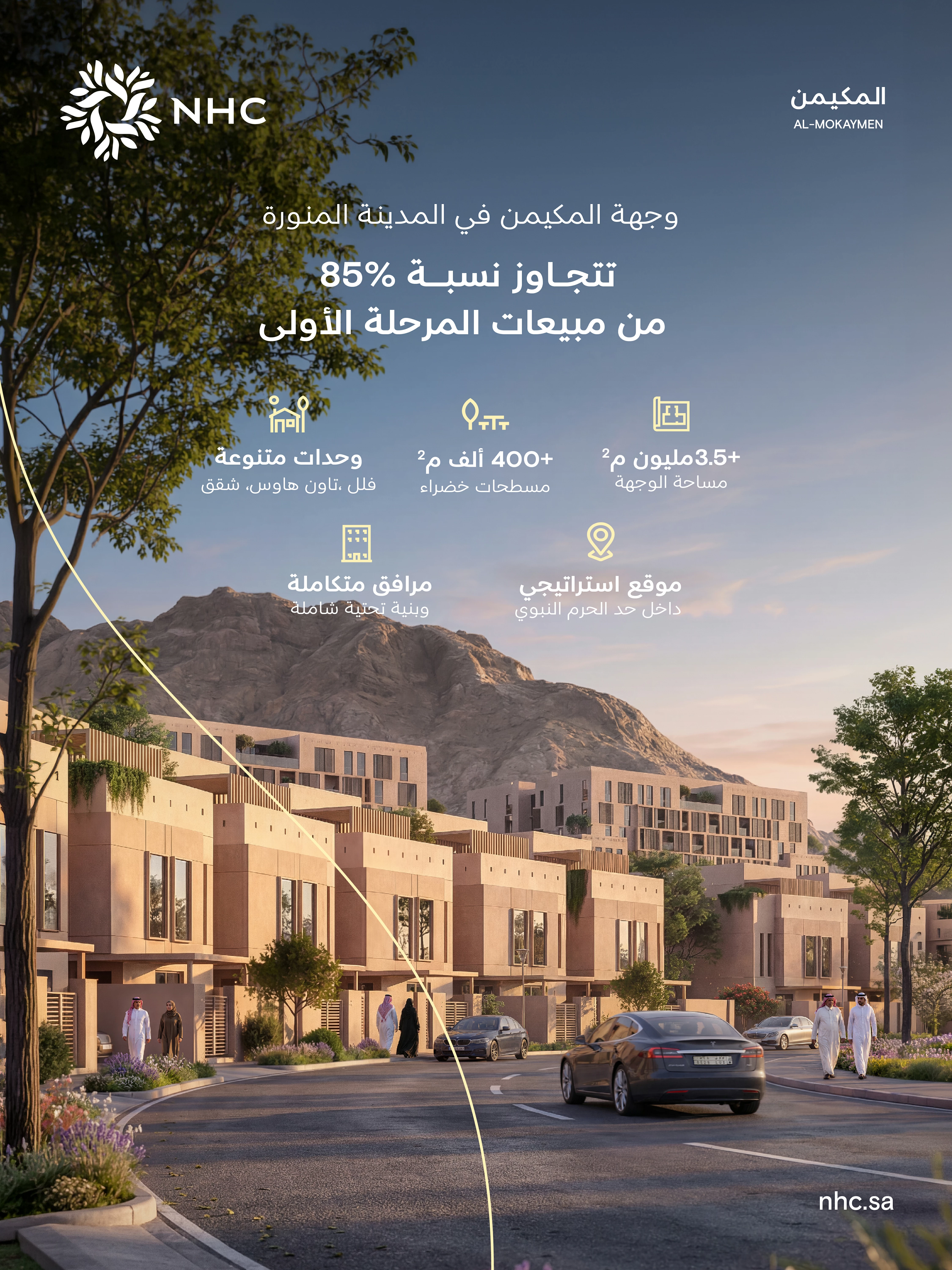 وجهة المكيمن في المدينة المنورة تتجاوز 85% من مبيعات المرحلة الأولى