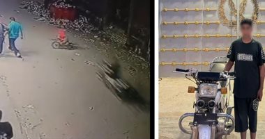 كارثة على الأسفلت.. طالب يدهس طفلاً بدراجة نارية ويهرب في بني سويف