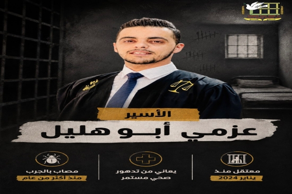 مصاب بمرض الجرب منذ أكثر من عام: المعتقل عزمي أبو هليل يواجه أوضاعا صحية صعبة في سجون الاحتلال