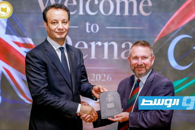 بلقاسم حفتر يستقبل كبير مستشاري وزارة الدفاع البريطانية في درنة