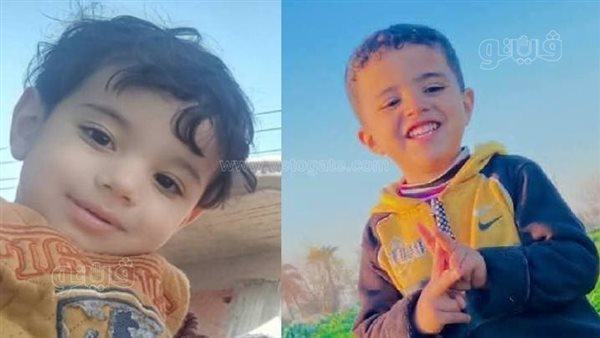 تشييع جثماني طفلين غرقا بترعة في قرية باغوص ببني سويف