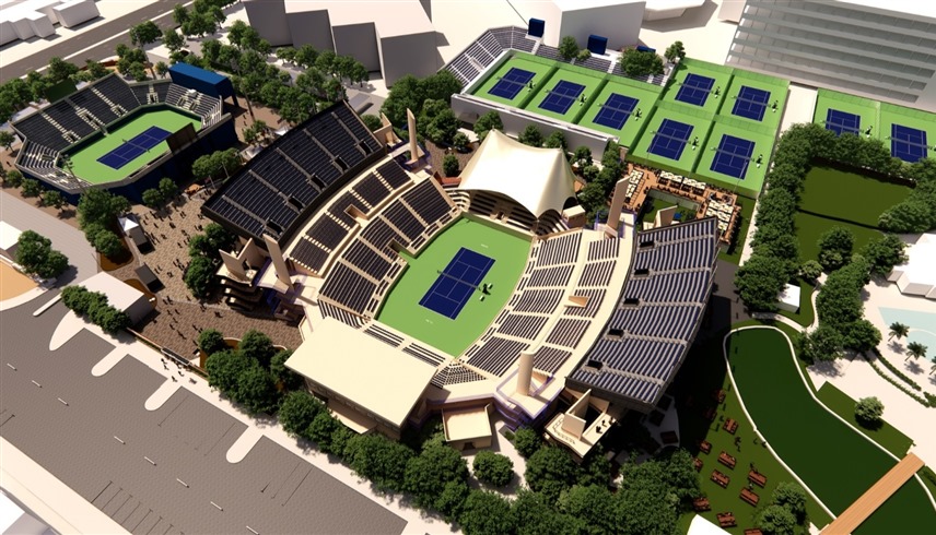 توسعة كبرى لرفع سعة إستاد سوق دبي الحرة للتنس بنسبة 50%