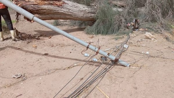 انقطاع الكهرباء عن قرى مركز المحلة بسبب الطقس السيئ والعواصف الترابية