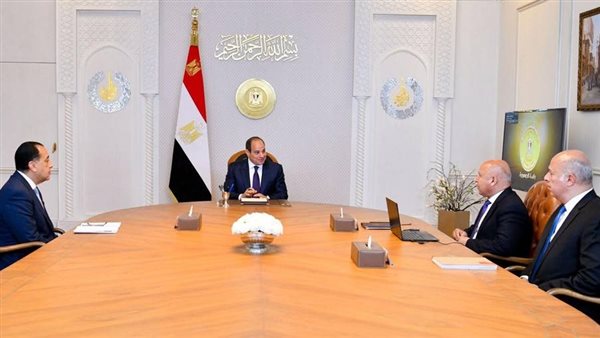 السيسي يؤكد ضرورة مواصلة العمل على توطين صناعة النقل وتطوير شبكة الموانئ