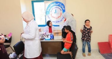 قافلة جامعة كفر الشيخ تجرى الكشف الطبي على 1411 حالة بقرية الوزارية