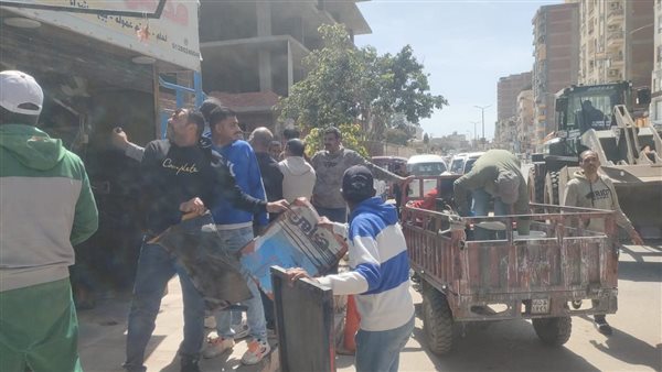 رفع 40 حالة إشغال طريق وإزالة 35 تندة خلال حملة مكبرة بالإسماعيلية