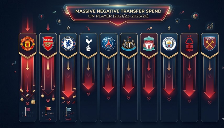 5.7 مليارات يورو إنفاق 10 أندية على سوق الانتقالات