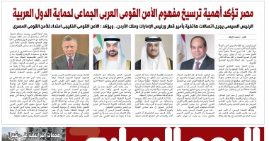 اليوم السابع: مصر تؤكد أهمية ترسيخ مفهوم الأمن القومى العربى الجماعى