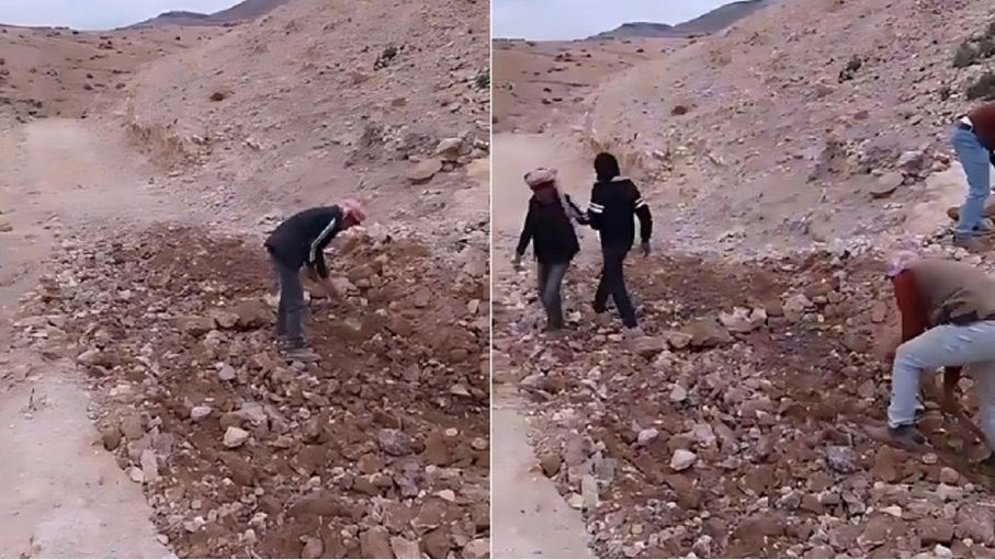 "العينا" في الكرك: مزارعون ومربو مواش يلجأون لفتح طرق بأنفسهم