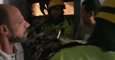 المعاينة: سقوط مصعد مصر الجديدة اثناء تركيبه على عامل داخل عقار من 17 طابق