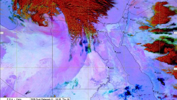 الطقس الآن، تقدم للأتربة على السواحل الشمالية الغربية وتدهور الرؤية الأفقية