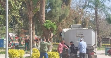 مياه القليوبية تدفع بسيارات مياه نقية بحدائق القناطر لخدمة المواطنين فى شم النسيم