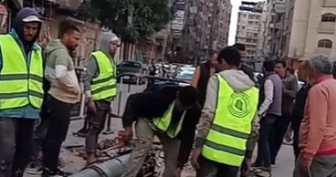 إصلاح هبوط أرضى بميدان 47 بكفر الشيخ