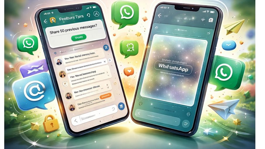 واتساب يطلق ميزة مشاركة سجل الرسائل وإخفاء النصوص الجديدة