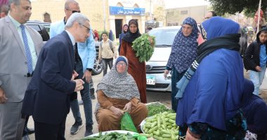 محافظ بنى سويف يتفقد شادر السلع واللحوم بمدينة سمسطا