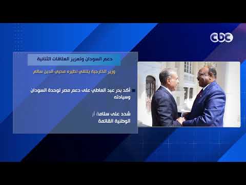 دعم السودان وتعزيز العلاقات الثنائية.. وزير الخارجية يلتقي نظيره محيي الدين سالم