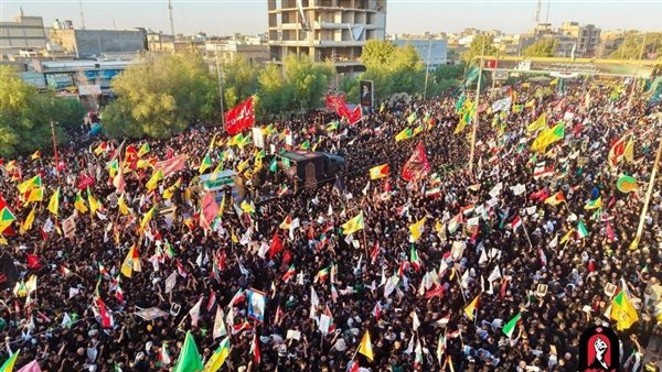 تحت رايات "الثأر"، حشود عراقية مليونية تودع خامنئي في النجف الأشرف (فيديو وصور)