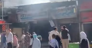 السيطرة على حريق داخل محل ملابس فى ميدان الجيزة