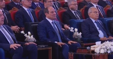 الرئيس السيسى يشاهد فقرة عن كبار المقرئين المصريين خلال حفل ليلة القدر