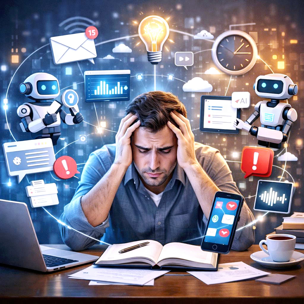 كيف يسرق تعدد أدوات الذكاء الاصطناعي تركيزك؟