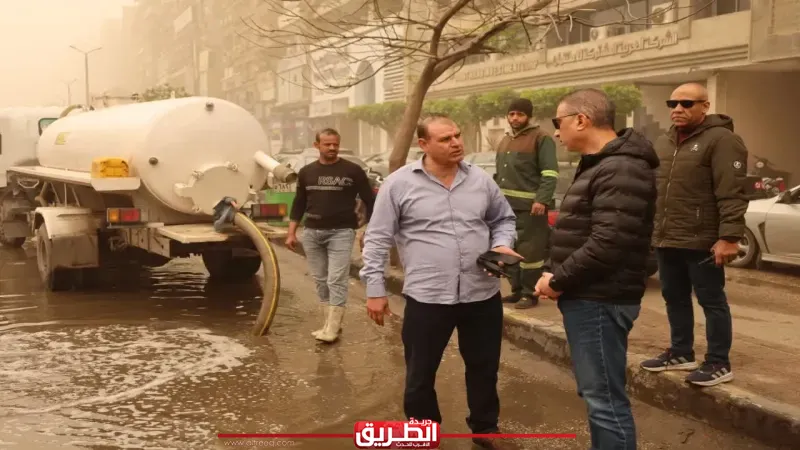 محافظ الجيزة يتفقد جهود شفط مياه الأمطار بعدد من الشوارع والطرقات