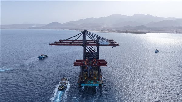النقل تدعم ميناء سفاجا بأوناش عملاقة لتطوير الخدمات اللوجستية